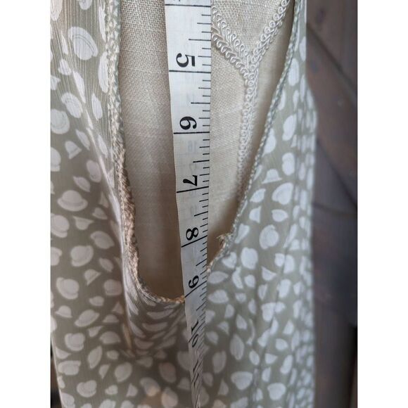 La Chine Classic by Galinda Wang Button-Up Blouse Women's 12 Sea Green V… - Picture 10 of 11